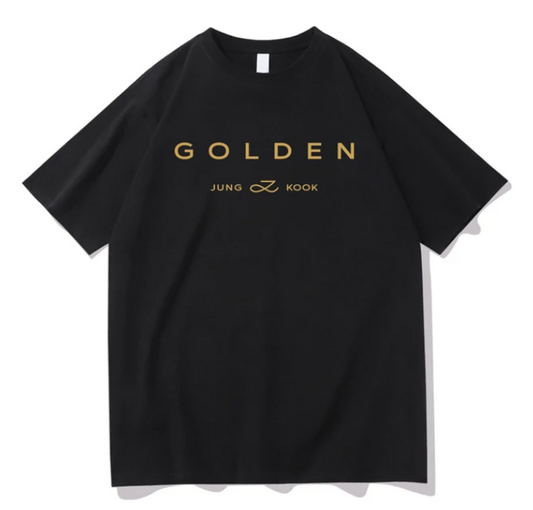 Camiseta Unissex BTS Jungkook Golden