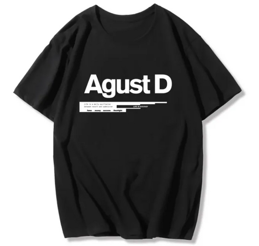 Camiseta Unissex BTS Agust D. (4 versões)