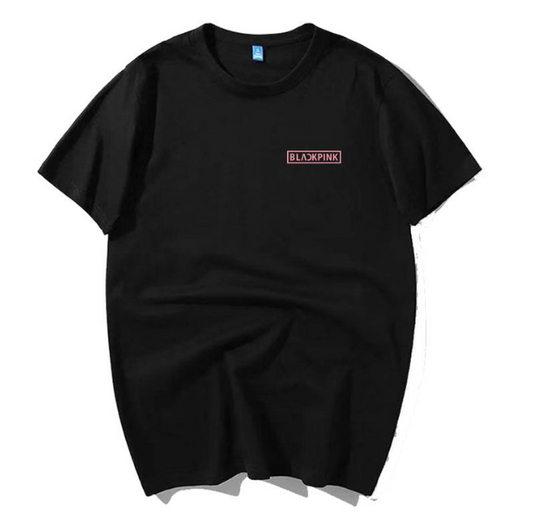 Camiseta Preta Unissex Blackpink (2 Versões)